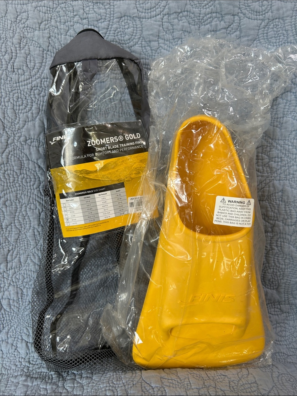 Unisex  Zoomers Gold Short Blade Training Fins – Yellow